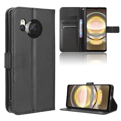 Diamond Texture Leather Phone Case, For Sharp Aquos R9, For Sharp Aquos Sense8, For Sharp Aquos R8 Pro / Leica Leitz Phone 3, For Sharp Aquos R8, For Sharp Mamorino6