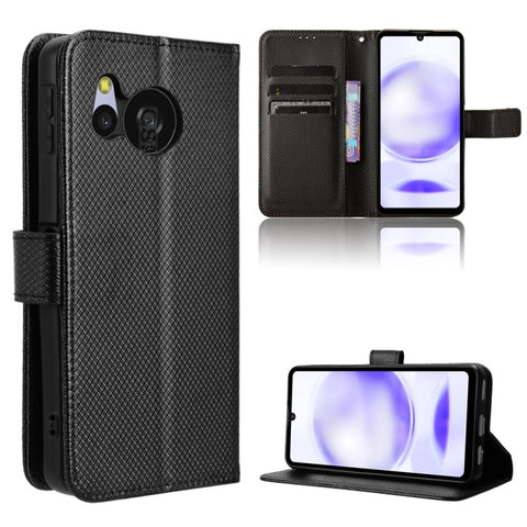Diamond Texture Leather Phone Case, For Sharp Aquos R9, For Sharp Aquos Sense8, For Sharp Aquos R8 Pro / Leica Leitz Phone 3, For Sharp Aquos R8, For Sharp Mamorino6