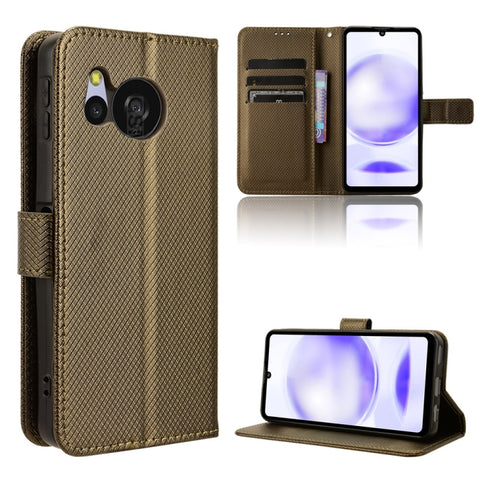 Diamond Texture Leather Phone Case, For Sharp Aquos R9, For Sharp Aquos Sense8, For Sharp Aquos R8 Pro / Leica Leitz Phone 3, For Sharp Aquos R8, For Sharp Mamorino6