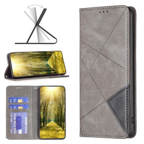 Rhombus Texture Magnetic Leather Phone Case, For Xiaomi Redmi Note 13 Pro+ 5G, For Xiaomi Redmi Note 13 Pro 5G, For Xiaomi 13T / 13T Pro / Redmi K60 Ultra, For Xiaomi Redmi K70 / K70 Pro, For Xiaomi Redmi 12 4G, For Xiaomi Poco F5 5G / Redmi Note 12 Tu...