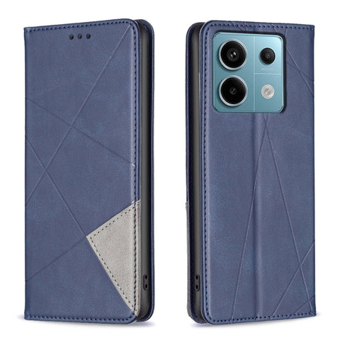 Rhombus Texture Magnetic Leather Phone Case, For Xiaomi Redmi Note 13 Pro+ 5G, For Xiaomi Redmi Note 13 Pro 5G, For Xiaomi 13T / 13T Pro / Redmi K60 Ultra, For Xiaomi Redmi K70 / K70 Pro, For Xiaomi Redmi 12 4G, For Xiaomi Poco F5 5G / Redmi Note 12 Tu...
