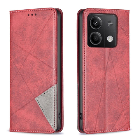 Rhombus Texture Magnetic Leather Phone Case, For Xiaomi Poco M6 4G / Redmi 13 4G, For Xiaomi Redmi Note 13 Pro 4G Global, For Xiaomi Poco M6 Pro 4G, For Xiaomi Redmi A3, For Xiaomi Redmi Note 13 4G Global, For Xiaomi Redmi K70E, For Xiaomi Redmi Note 1...