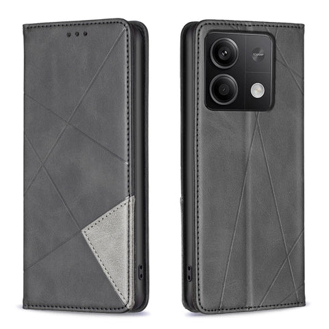 Rhombus Texture Magnetic Leather Phone Case, For Xiaomi Poco M6 4G / Redmi 13 4G, For Xiaomi Redmi Note 13 Pro 4G Global, For Xiaomi Poco M6 Pro 4G, For Xiaomi Redmi A3, For Xiaomi Redmi Note 13 4G Global, For Xiaomi Redmi K70E, For Xiaomi Redmi Note 1...