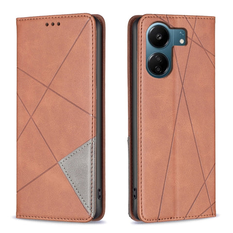 Rhombus Texture Magnetic Leather Phone Case, For Xiaomi Poco M6 4G / Redmi 13 4G, For Xiaomi Redmi Note 13 Pro 4G Global, For Xiaomi Poco M6 Pro 4G, For Xiaomi Redmi A3, For Xiaomi Redmi Note 13 4G Global, For Xiaomi Redmi K70E, For Xiaomi Redmi Note 1...