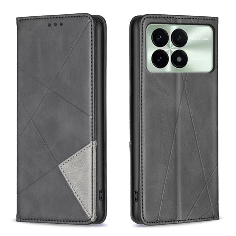 Rhombus Texture Magnetic Leather Phone Case, For Xiaomi Poco M6 4G / Redmi 13 4G, For Xiaomi Redmi Note 13 Pro 4G Global, For Xiaomi Poco M6 Pro 4G, For Xiaomi Redmi A3, For Xiaomi Redmi Note 13 4G Global, For Xiaomi Redmi K70E, For Xiaomi Redmi Note 1...