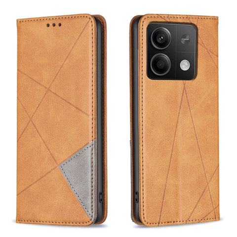 Rhombus Texture Magnetic Leather Phone Case, For Xiaomi Poco M6 4G / Redmi 13 4G, For Xiaomi Redmi Note 13 Pro 4G Global, For Xiaomi Poco M6 Pro 4G, For Xiaomi Redmi A3, For Xiaomi Redmi Note 13 4G Global, For Xiaomi Redmi K70E, For Xiaomi Redmi Note 1...