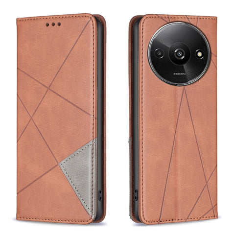 Rhombus Texture Magnetic Leather Phone Case, For Xiaomi Poco M6 4G / Redmi 13 4G, For Xiaomi Redmi Note 13 Pro 4G Global, For Xiaomi Poco M6 Pro 4G, For Xiaomi Redmi A3, For Xiaomi Redmi Note 13 4G Global, For Xiaomi Redmi K70E, For Xiaomi Redmi Note 1...