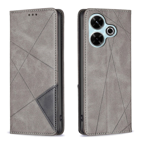 Rhombus Texture Magnetic Leather Phone Case, For Xiaomi Poco M6 4G / Redmi 13 4G, For Xiaomi Redmi Note 13 Pro 4G Global, For Xiaomi Poco M6 Pro 4G, For Xiaomi Redmi A3, For Xiaomi Redmi Note 13 4G Global, For Xiaomi Redmi K70E, For Xiaomi Redmi Note 1...