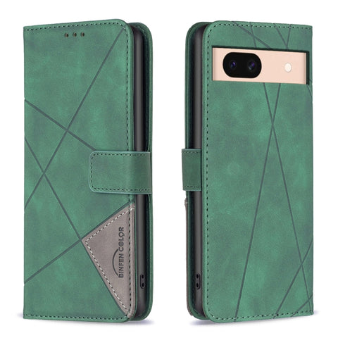 Magnetic Buckle Rhombus Texture Leather Phone Case, For Google Pixel 11a, For Google Pixel 11 / 11 Pro, For Google Pixel 10a, For Google Pixel 9A, For Google Pixel 9 Pro, For Google Pixel 9, For Google Pixel 8a, For Google Pixel 8 Pro