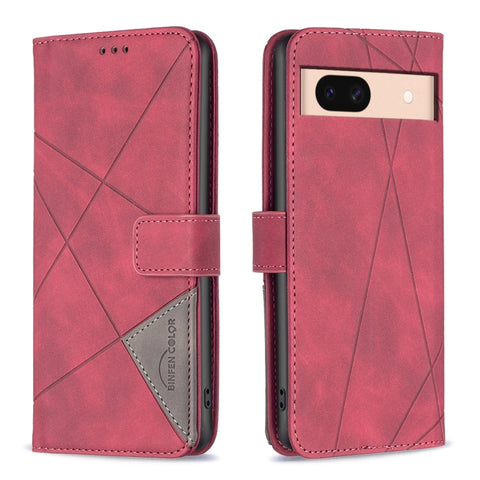 Magnetic Buckle Rhombus Texture Leather Phone Case, For Google Pixel 11a, For Google Pixel 11 / 11 Pro, For Google Pixel 10a, For Google Pixel 9A, For Google Pixel 9 Pro, For Google Pixel 9, For Google Pixel 8a, For Google Pixel 8 Pro