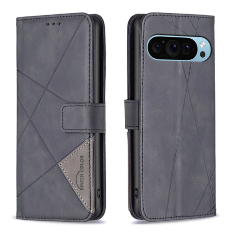 Magnetic Buckle Rhombus Texture Leather Phone Case, For Google Pixel 11a, For Google Pixel 11 / 11 Pro, For Google Pixel 10a, For Google Pixel 9A, For Google Pixel 9 Pro, For Google Pixel 9, For Google Pixel 8a, For Google Pixel 8 Pro