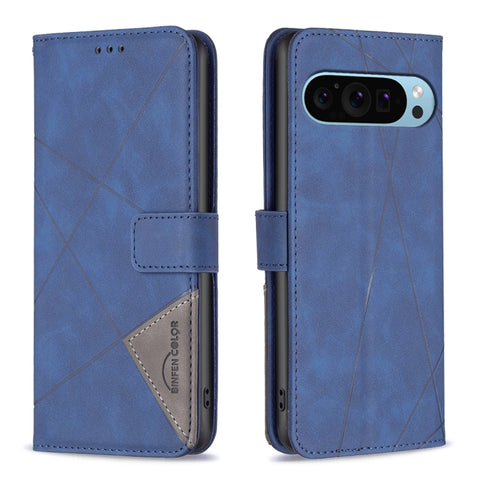 Magnetic Buckle Rhombus Texture Leather Phone Case, For Google Pixel 11a, For Google Pixel 11 / 11 Pro, For Google Pixel 10a, For Google Pixel 9A, For Google Pixel 9 Pro, For Google Pixel 9, For Google Pixel 8a, For Google Pixel 8 Pro