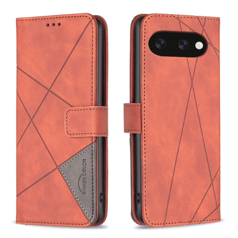 Magnetic Buckle Rhombus Texture Leather Phone Case, For Google Pixel 11a, For Google Pixel 11 / 11 Pro, For Google Pixel 10a, For Google Pixel 9A, For Google Pixel 9 Pro, For Google Pixel 9, For Google Pixel 8a, For Google Pixel 8 Pro