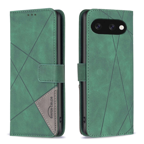 Magnetic Buckle Rhombus Texture Leather Phone Case, For Google Pixel 11a, For Google Pixel 11 / 11 Pro, For Google Pixel 10a, For Google Pixel 9A, For Google Pixel 9 Pro, For Google Pixel 9, For Google Pixel 8a, For Google Pixel 8 Pro