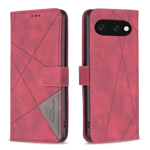 Magnetic Buckle Rhombus Texture Leather Phone Case, For Google Pixel 11a, For Google Pixel 11 / 11 Pro, For Google Pixel 10a, For Google Pixel 9A, For Google Pixel 9 Pro, For Google Pixel 9, For Google Pixel 8a, For Google Pixel 8 Pro