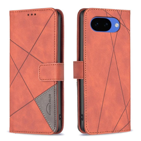 Magnetic Buckle Rhombus Texture Leather Phone Case, For Google Pixel 11a, For Google Pixel 11 / 11 Pro, For Google Pixel 10a, For Google Pixel 9A, For Google Pixel 9 Pro, For Google Pixel 9, For Google Pixel 8a, For Google Pixel 8 Pro