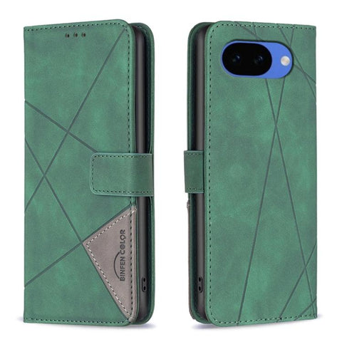 Magnetic Buckle Rhombus Texture Leather Phone Case, For Google Pixel 11a, For Google Pixel 11 / 11 Pro, For Google Pixel 10a, For Google Pixel 9A, For Google Pixel 9 Pro, For Google Pixel 9, For Google Pixel 8a, For Google Pixel 8 Pro
