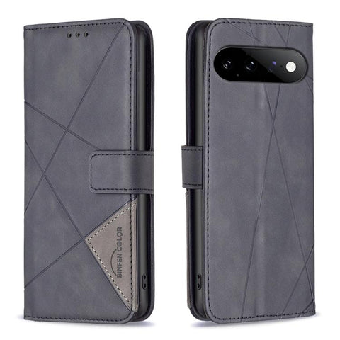 Magnetic Buckle Rhombus Texture Leather Phone Case, For Google Pixel 11a, For Google Pixel 11 / 11 Pro, For Google Pixel 10a, For Google Pixel 9A, For Google Pixel 9 Pro, For Google Pixel 9, For Google Pixel 8a, For Google Pixel 8 Pro