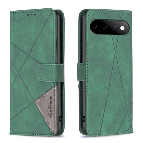 Magnetic Buckle Rhombus Texture Leather Phone Case, For Google Pixel 11a, For Google Pixel 11 / 11 Pro, For Google Pixel 10a, For Google Pixel 9A, For Google Pixel 9 Pro, For Google Pixel 9, For Google Pixel 8a, For Google Pixel 8 Pro