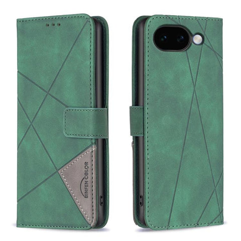 Magnetic Buckle Rhombus Texture Leather Phone Case, For Google Pixel 11a, For Google Pixel 11 / 11 Pro, For Google Pixel 10a, For Google Pixel 9A, For Google Pixel 9 Pro, For Google Pixel 9, For Google Pixel 8a, For Google Pixel 8 Pro