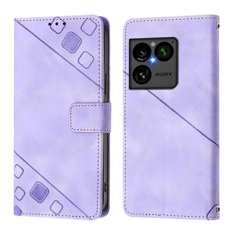 Skin-feel Embossed Leather Phone Case, For Sony Xperia 1 VIII, For Sony Xperia 10 VI, For Sony Xperia 1 VI, For Sony Xperia 5 VI, For Sony Xperia 5 V, For Sony Xperia 1 V, For Sony Xperia 10 V, For Sony Xperia 10 IV