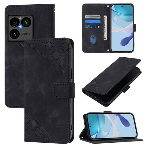Skin-feel Embossed Leather Phone Case, For Sony Xperia 1 VIII, For Sony Xperia 10 VI, For Sony Xperia 1 VI, For Sony Xperia 5 VI, For Sony Xperia 5 V, For Sony Xperia 1 V, For Sony Xperia 10 V, For Sony Xperia 10 IV