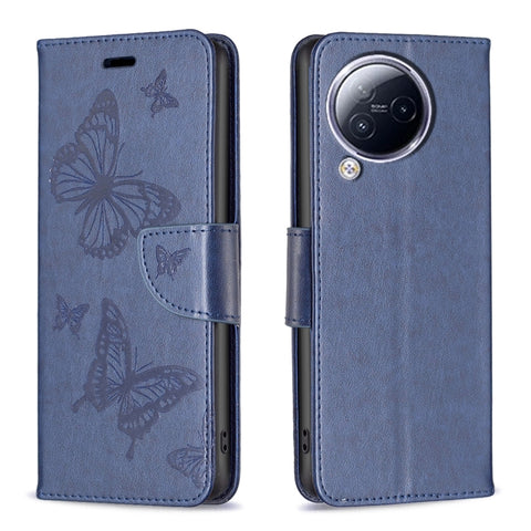 Two Butterflies Embossing Leather Phone Case, For Xiaomi Poco F5 5G / Redmi Note 12 Turbo, For Xiaomi Redmi Note 12S 4G / Note 11, For Xiaomi Civi 3 5G