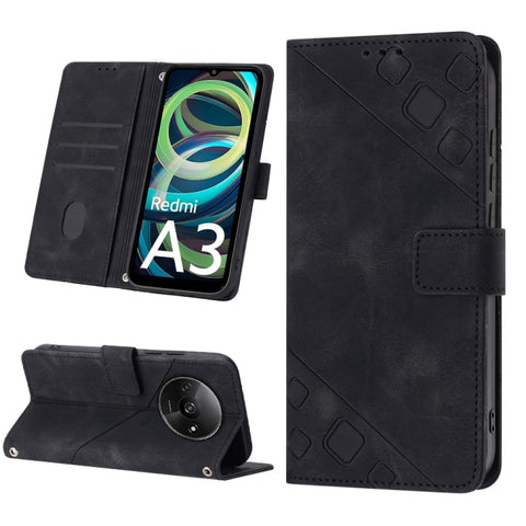 Skin Feel Embossed Leather Phone Case, For Xiaomi Poco F6, For Xiaomi Poco M6 Pro 4G, For Xiaomi Poco X6 Neo 5G Global, For Xiaomi Redmi A3, For Xiaomi Redmi Note 13 Pro 4G Global, For Xiaomi Redmi Note 13 4G Global, For Xiaomi Redmi K70E              ...