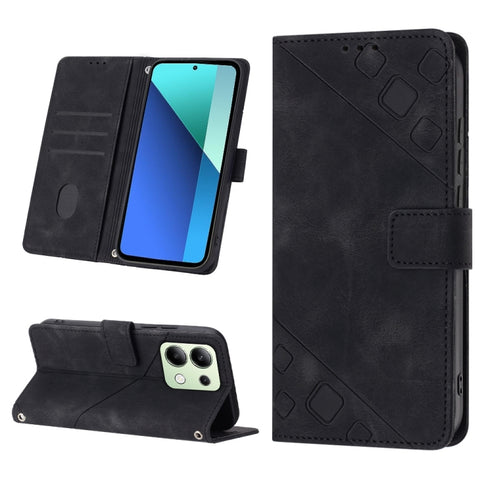 Skin Feel Embossed Leather Phone Case, For Xiaomi Poco F6, For Xiaomi Poco M6 Pro 4G, For Xiaomi Poco X6 Neo 5G Global, For Xiaomi Redmi A3, For Xiaomi Redmi Note 13 Pro 4G Global, For Xiaomi Redmi Note 13 4G Global, For Xiaomi Redmi K70E              ...