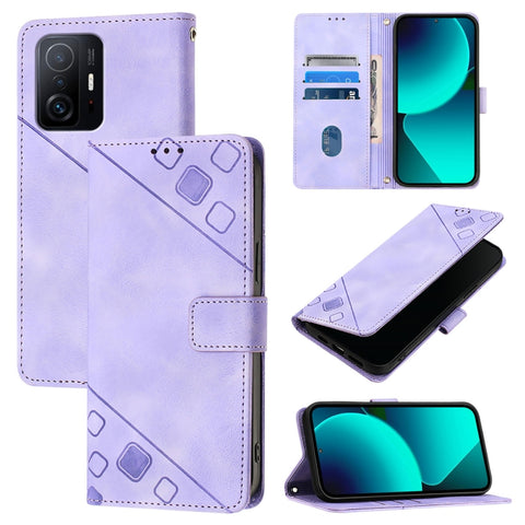Skin Feel Embossed Leather Phone Case, For Xiaomi Mi 11 Pro, For Xiaomi Redmi Note 10 Pro 4G, For Xiaomi Poco M3 / Redmi 9 Power, For Xiaomi Redmi Note 9T Global, For Xiaomi Mi 11, For Xiaomi Redmi Note 9 4G / Redmi 10X 4G                              ...