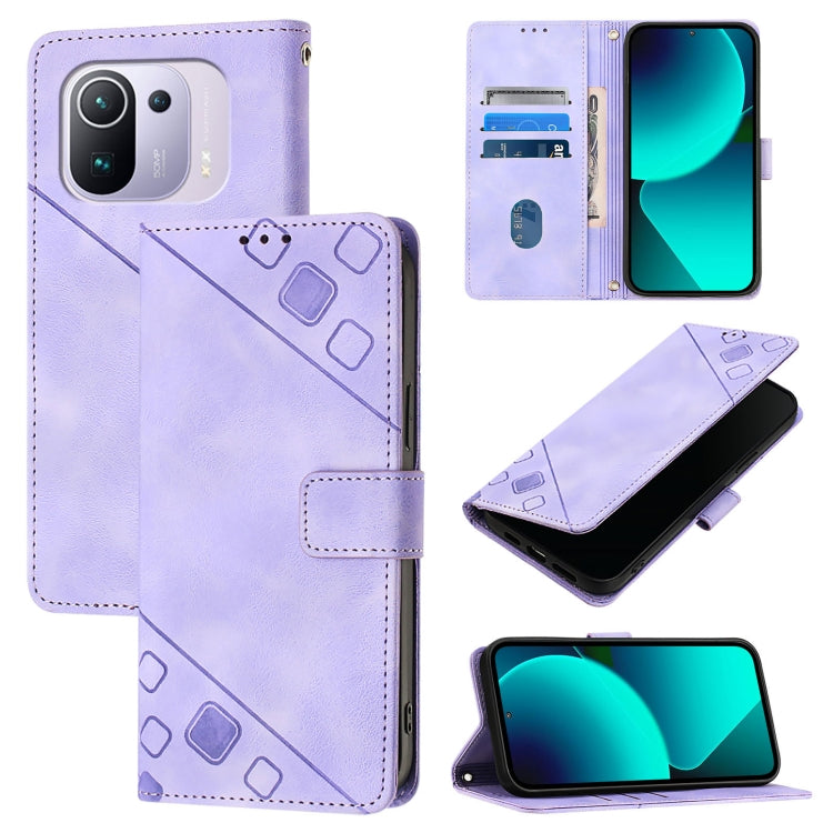 Skin Feel Embossed Leather Phone Case, For Xiaomi Mi 11 Pro, For Xiaomi Redmi Note 10 Pro 4G, For Xiaomi Poco M3 / Redmi 9 Power, For Xiaomi Redmi Note 9T Global, For Xiaomi Mi 11, For Xiaomi Redmi Note 9 4G / Redmi 10X 4G                              ...