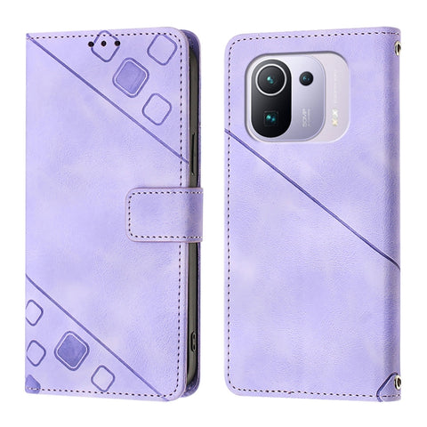 Skin Feel Embossed Leather Phone Case, For Xiaomi Mi 11 Pro, For Xiaomi Redmi Note 10 Pro 4G, For Xiaomi Poco M3 / Redmi 9 Power, For Xiaomi Redmi Note 9T Global, For Xiaomi Mi 11, For Xiaomi Redmi Note 9 4G / Redmi 10X 4G                              ...
