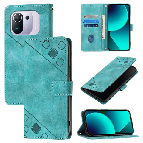 Skin Feel Embossed Leather Phone Case, For Xiaomi Mi 11 Pro, For Xiaomi Redmi Note 10 Pro 4G, For Xiaomi Poco M3 / Redmi 9 Power, For Xiaomi Redmi Note 9T Global, For Xiaomi Mi 11, For Xiaomi Redmi Note 9 4G / Redmi 10X 4G                              ...