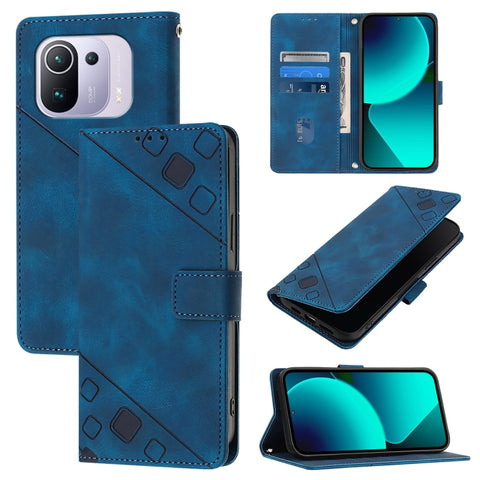 Skin Feel Embossed Leather Phone Case, For Xiaomi Mi 11 Pro, For Xiaomi Redmi Note 10 Pro 4G, For Xiaomi Poco M3 / Redmi 9 Power, For Xiaomi Redmi Note 9T Global, For Xiaomi Mi 11, For Xiaomi Redmi Note 9 4G / Redmi 10X 4G                              ...