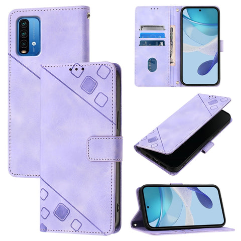 Skin Feel Embossed Leather Phone Case, For Xiaomi Mi 11 Pro, For Xiaomi Redmi Note 10 Pro 4G, For Xiaomi Poco M3 / Redmi 9 Power, For Xiaomi Redmi Note 9T Global, For Xiaomi Mi 11, For Xiaomi Redmi Note 9 4G / Redmi 10X 4G                              ...