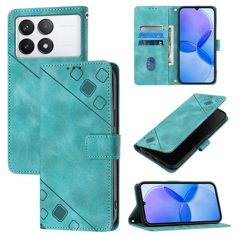 Skin Feel Embossed Leather Phone Case, For Xiaomi Redmi K70 / K70 Pro, For Xiaomi 13T, For Xiaomi Poco F5 5G/Redmi Note 12 Turbo, For Xiaomi Poco F5 Pro 5G/Redmi K60, For Xiaomi Redmi Note 12S 4G Global, For Xiaomi Poco C51 / A2+, For Xiaomi 13 Ultra  ...