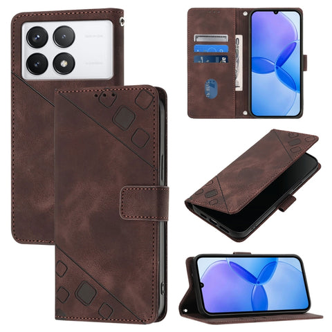 Skin Feel Embossed Leather Phone Case, For Xiaomi Redmi K70 / K70 Pro, For Xiaomi 13T, For Xiaomi Poco F5 5G/Redmi Note 12 Turbo, For Xiaomi Poco F5 Pro 5G/Redmi K60, For Xiaomi Redmi Note 12S 4G Global, For Xiaomi Poco C51 / A2+, For Xiaomi 13 Ultra  ...