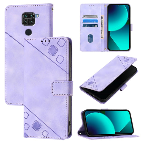 Skin Feel Embossed Leather Phone Case, For Xiaomi Mi 11 Pro, For Xiaomi Redmi Note 10 Pro 4G, For Xiaomi Poco M3 / Redmi 9 Power, For Xiaomi Redmi Note 9T Global, For Xiaomi Mi 11, For Xiaomi Redmi Note 9 4G / Redmi 10X 4G                              ...