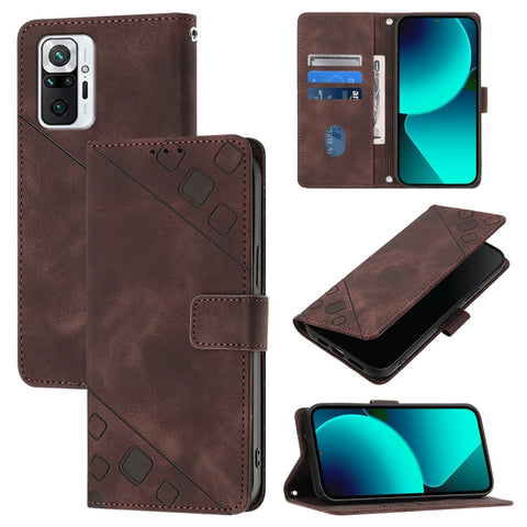Skin Feel Embossed Leather Phone Case, For Xiaomi Mi 11 Pro, For Xiaomi Redmi Note 10 Pro 4G, For Xiaomi Poco M3 / Redmi 9 Power, For Xiaomi Redmi Note 9T Global, For Xiaomi Mi 11, For Xiaomi Redmi Note 9 4G / Redmi 10X 4G                              ...