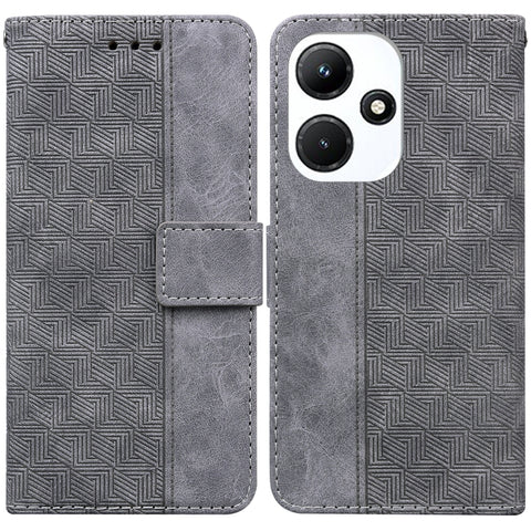 Geometric Embossed Leather Phone Case, For Infinix Note 30i, For Infinix Note 30 Pro, For Infinix Note 30, For Infinix Note 30 VIP, For Infinix Hot 30 Play, For Infinix Hot 30i, For Infinix Hot 30, For Infinix Smart 7 African