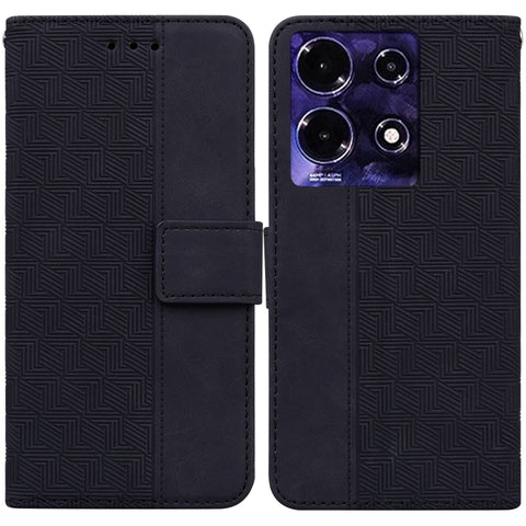 Geometric Embossed Leather Phone Case, For Infinix Note 30i, For Infinix Note 30 Pro, For Infinix Note 30, For Infinix Note 30 VIP, For Infinix Hot 30 Play, For Infinix Hot 30i, For Infinix Hot 30, For Infinix Smart 7 African