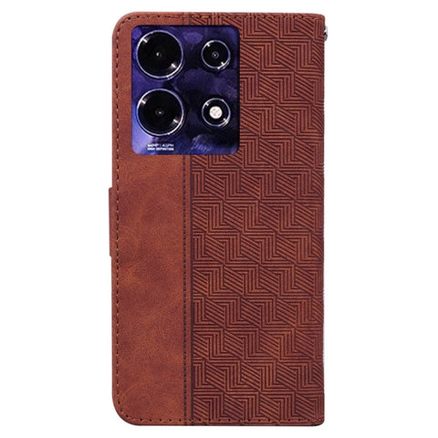 Geometric Embossed Leather Phone Case, For Infinix Note 30i, For Infinix Note 30 Pro, For Infinix Note 30, For Infinix Note 30 VIP, For Infinix Hot 30 Play, For Infinix Hot 30i, For Infinix Hot 30, For Infinix Smart 7 African