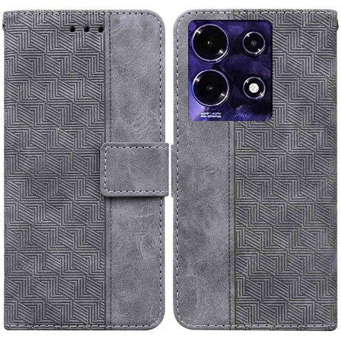 Geometric Embossed Leather Phone Case, For Infinix Note 30i, For Infinix Note 30 Pro, For Infinix Note 30, For Infinix Note 30 VIP, For Infinix Hot 30 Play, For Infinix Hot 30i, For Infinix Hot 30, For Infinix Smart 7 African