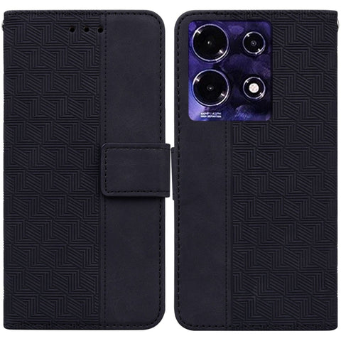 Geometric Embossed Leather Phone Case, For Infinix Note 30i, For Infinix Note 30 Pro, For Infinix Note 30, For Infinix Note 30 VIP, For Infinix Hot 30 Play, For Infinix Hot 30i, For Infinix Hot 30, For Infinix Smart 7 African