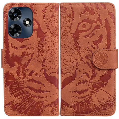 Tiger Embossing Pattern Flip Leather Phone Case, For Infinix Hot 30i, For Infinix Note 30i, For Infinix Note 30 Pro, For Infinix Note 30, For Infinix Note 30 VIP, For Infinix Hot 30 Play, For Infinix Hot 30, For Infinix Smart 7 African