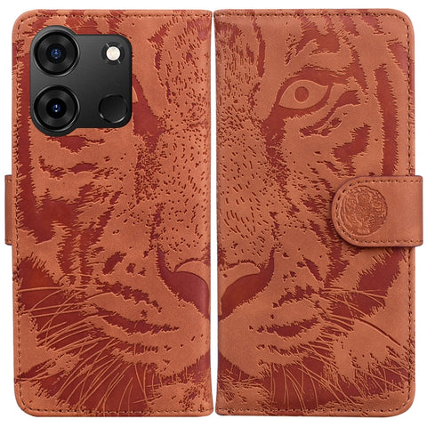 Tiger Embossing Pattern Flip Leather Phone Case, For Infinix Note 40 5G, For Infinix GT 20 Pro, For Infinix Note 40 Pro 4G / 5G, For Infinix Note 40 Pro+, For Infinix Note 40 4G, For Infinix Hot 40 / 40 Pro, For Infinix Smart 7 India/7 Plus            ...