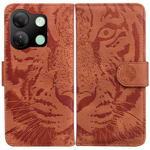 Tiger Embossing Pattern Flip Leather Phone Case, For Infinix Note 40 5G, For Infinix GT 20 Pro, For Infinix Note 40 Pro 4G / 5G, For Infinix Note 40 Pro+, For Infinix Note 40 4G, For Infinix Hot 40 / 40 Pro, For Infinix Smart 7 India/7 Plus            ...