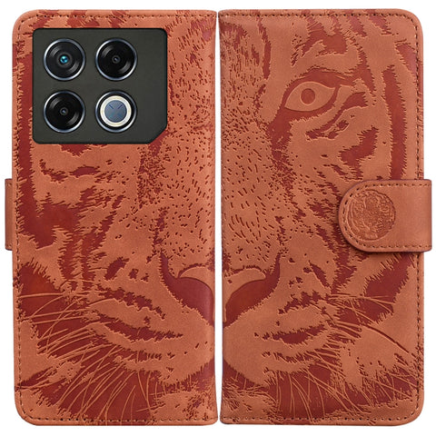Tiger Embossing Pattern Flip Leather Phone Case, For Infinix Note 40 5G, For Infinix GT 20 Pro, For Infinix Note 40 Pro 4G / 5G, For Infinix Note 40 Pro+, For Infinix Note 40 4G, For Infinix Hot 40 / 40 Pro, For Infinix Smart 7 India/7 Plus            ...