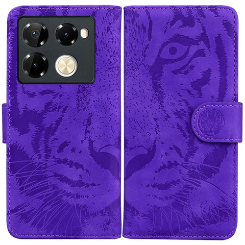 Tiger Embossing Pattern Flip Leather Phone Case, For Infinix Note 40 5G, For Infinix GT 20 Pro, For Infinix Note 40 Pro 4G / 5G, For Infinix Note 40 Pro+, For Infinix Note 40 4G, For Infinix Hot 40 / 40 Pro, For Infinix Smart 7 India/7 Plus            ...