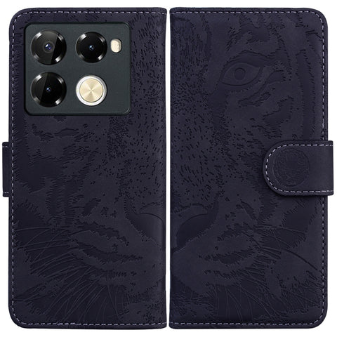 Tiger Embossing Pattern Flip Leather Phone Case, For Infinix Note 40 5G, For Infinix GT 20 Pro, For Infinix Note 40 Pro 4G / 5G, For Infinix Note 40 Pro+, For Infinix Note 40 4G, For Infinix Hot 40 / 40 Pro, For Infinix Smart 7 India/7 Plus            ...